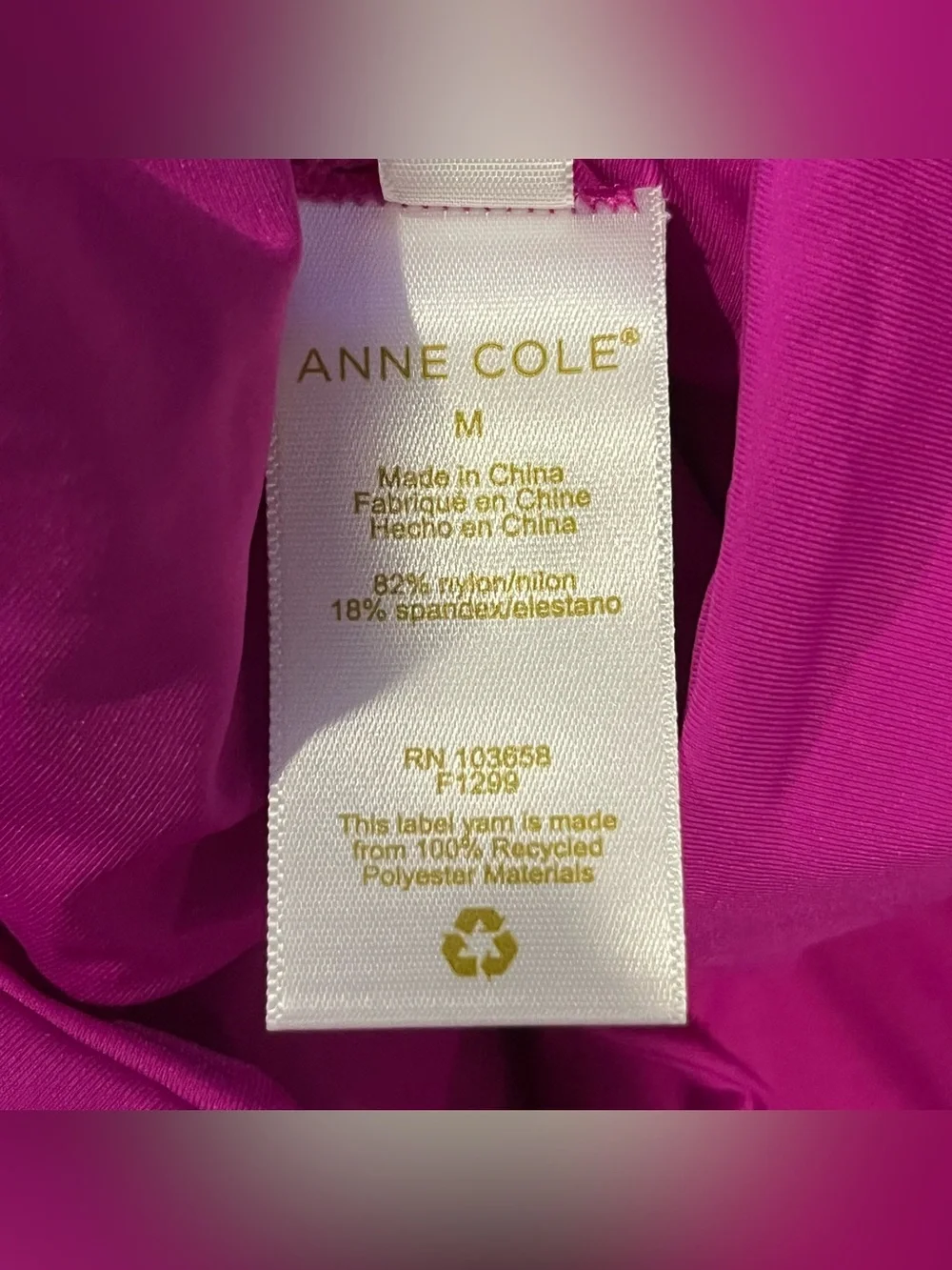 Anne Cole Fuchsia Tankini Swimsuit with Convertible Bottoms
